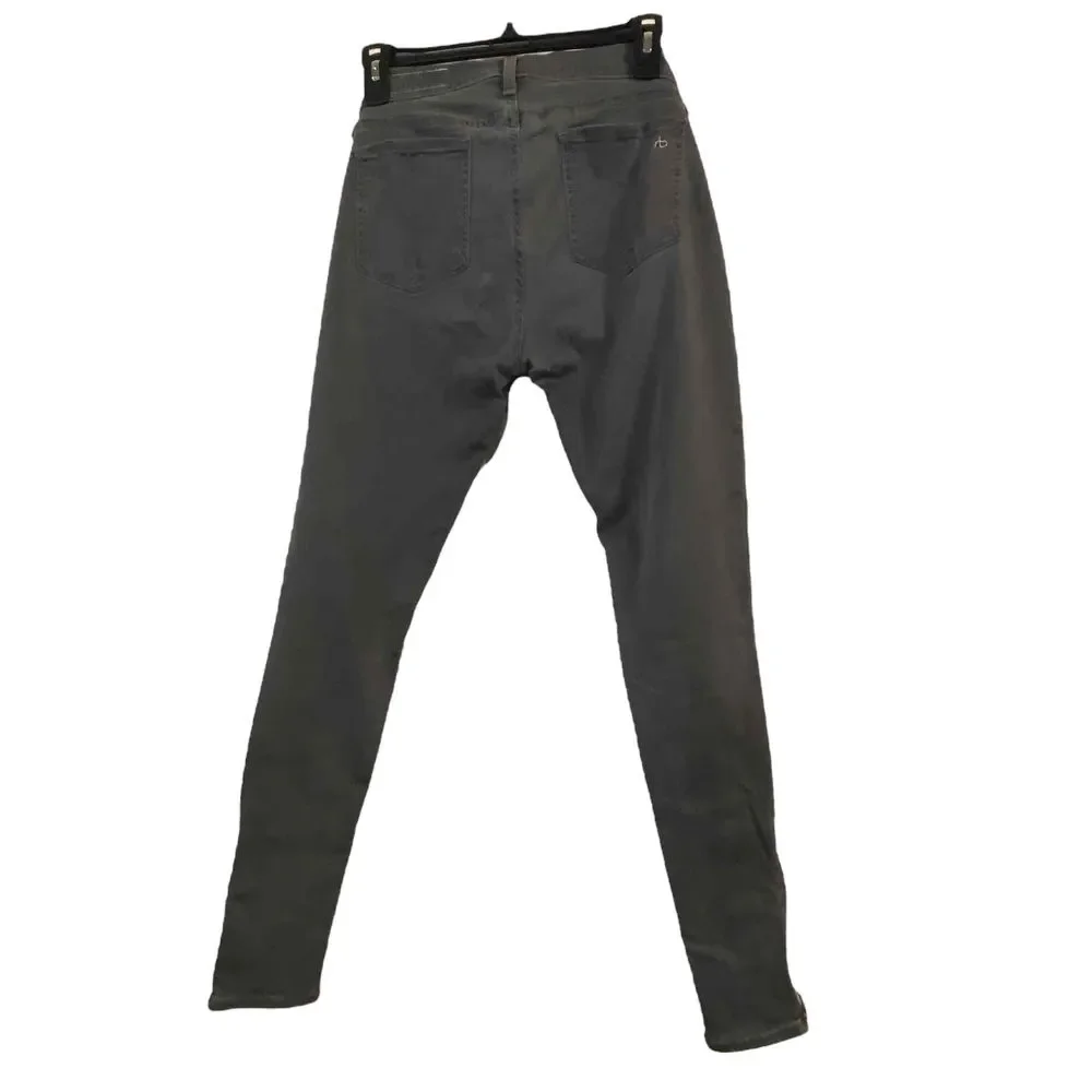 Rag & Bone Womens Gray Moto‎ Skinny Jeans with Zippered Legs & Pockets Size 29